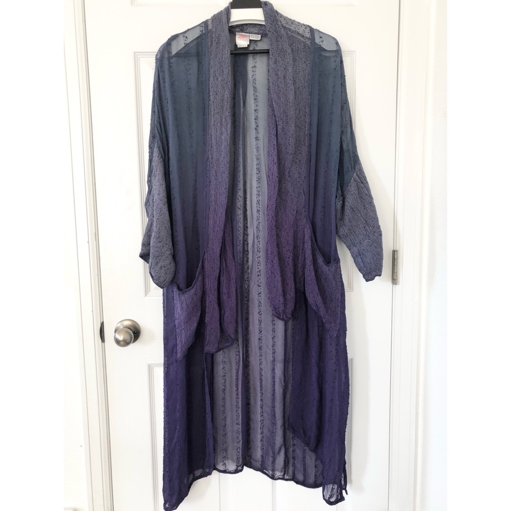 Vintage Purple Ombré Dyed Duster Cardigan
